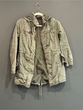 Olive Green Woman’s Hooded Jacket
